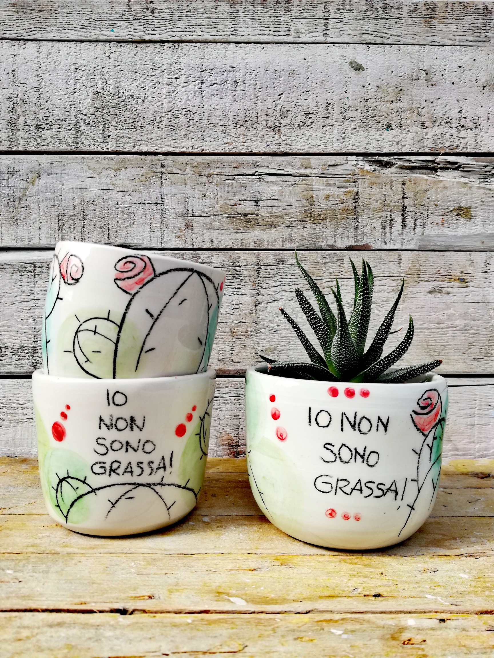 Vaso Io non sono grassa