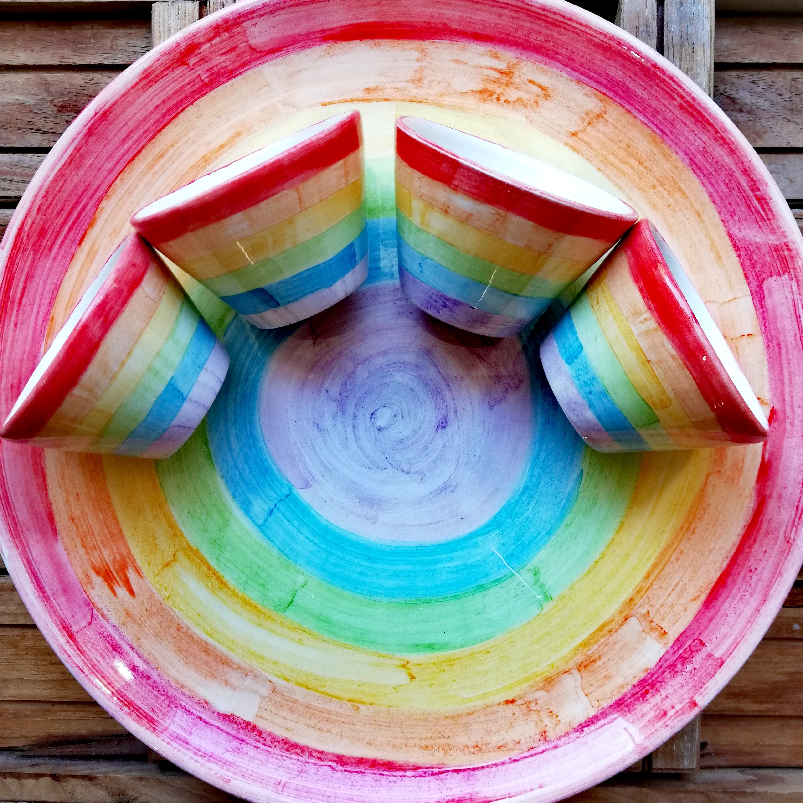 Tazza Grande arcobaleno - TraMe Arte di Beschi Chiara