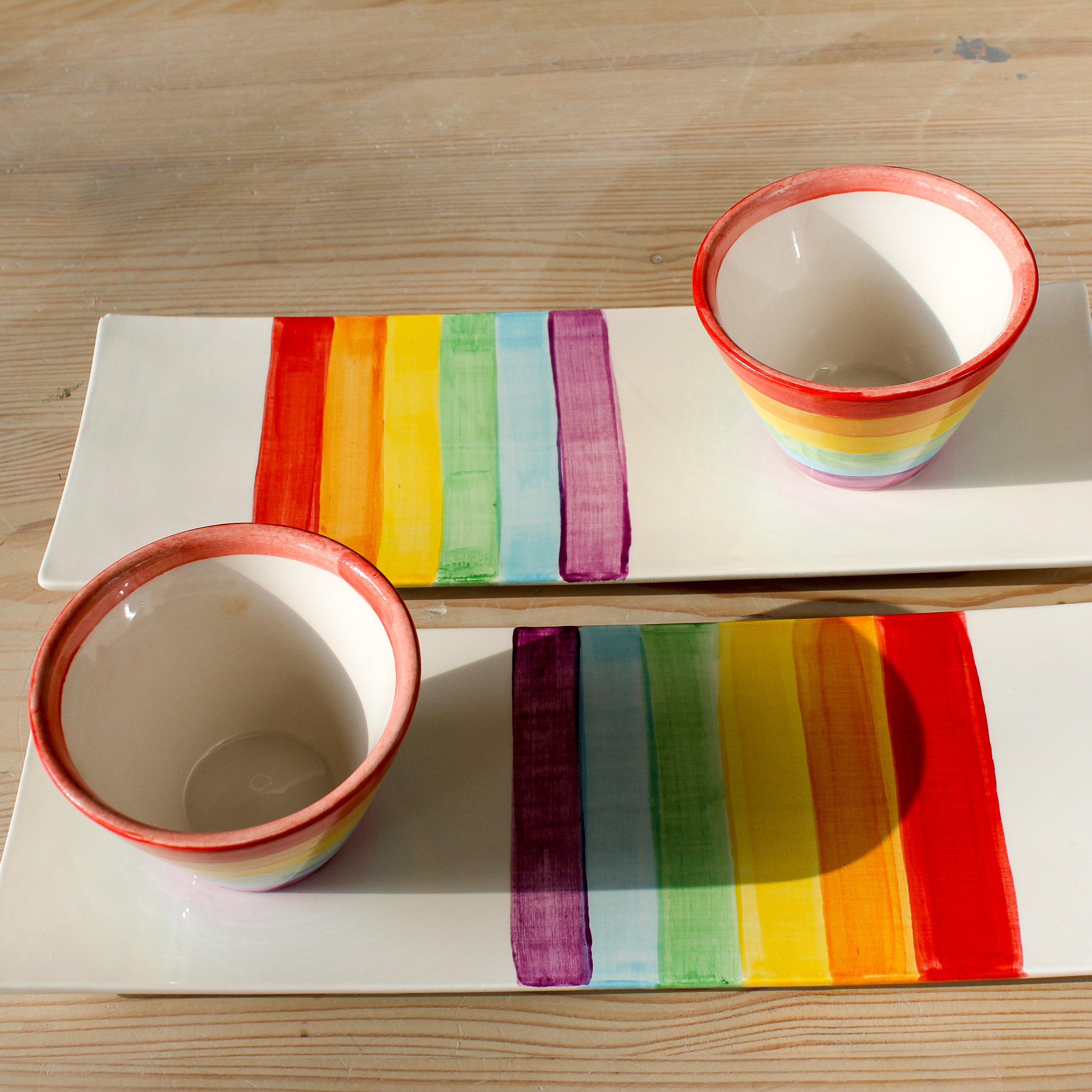 Tazza Grande arcobaleno - TraMe Arte di Beschi Chiara