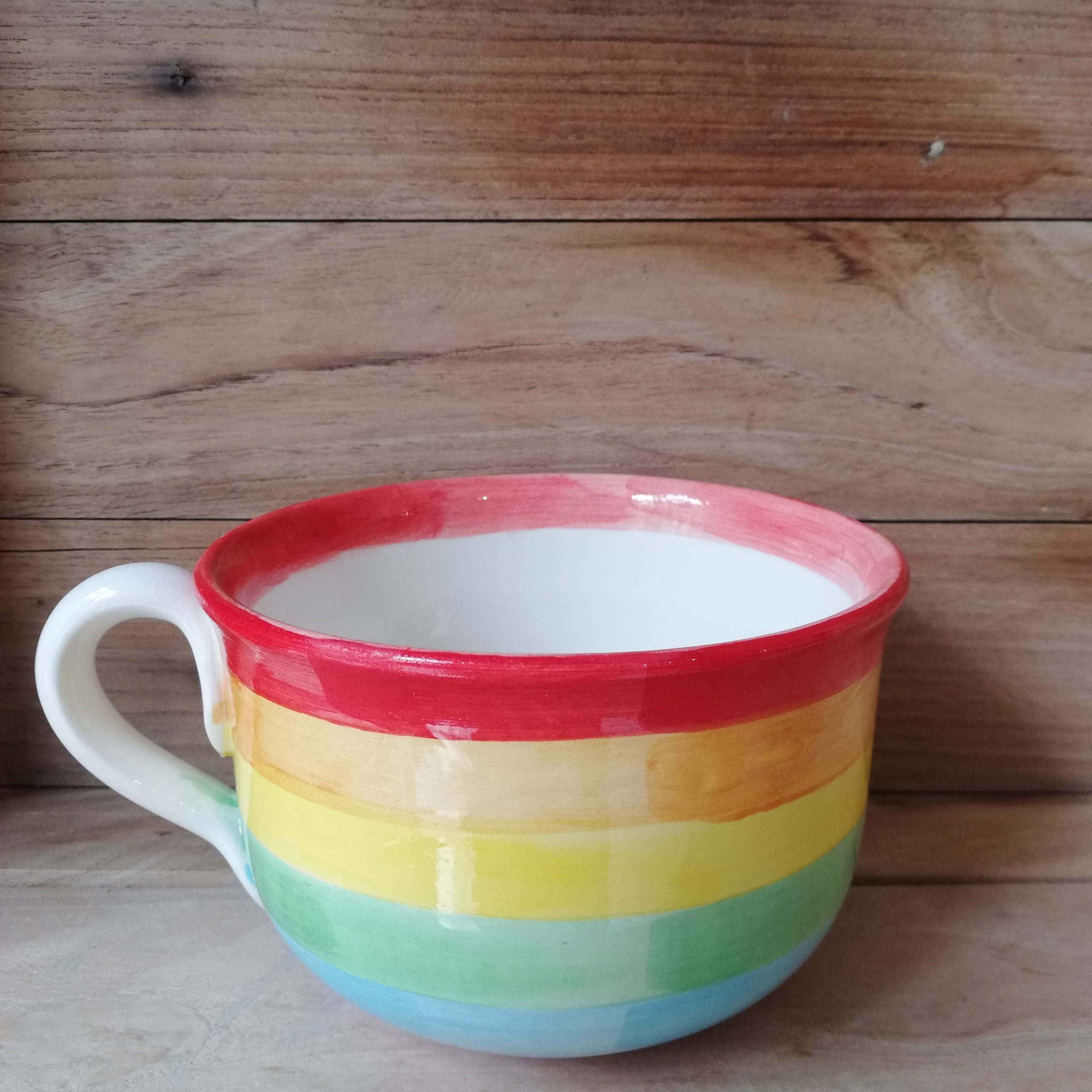 Tazza Grande arcobaleno - TraMe Arte di Beschi Chiara