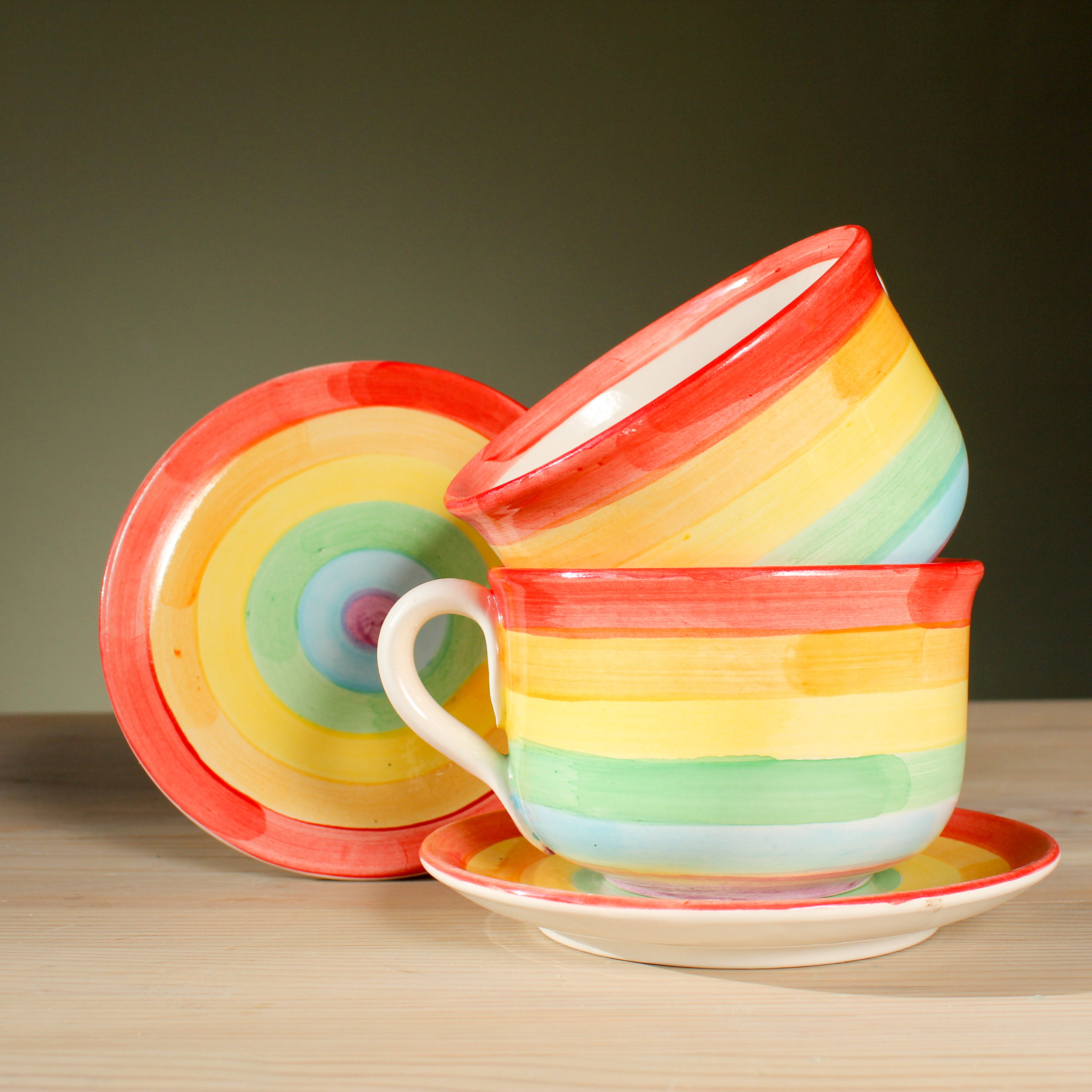 Tazza Grande arcobaleno - TraMe Arte di Beschi Chiara